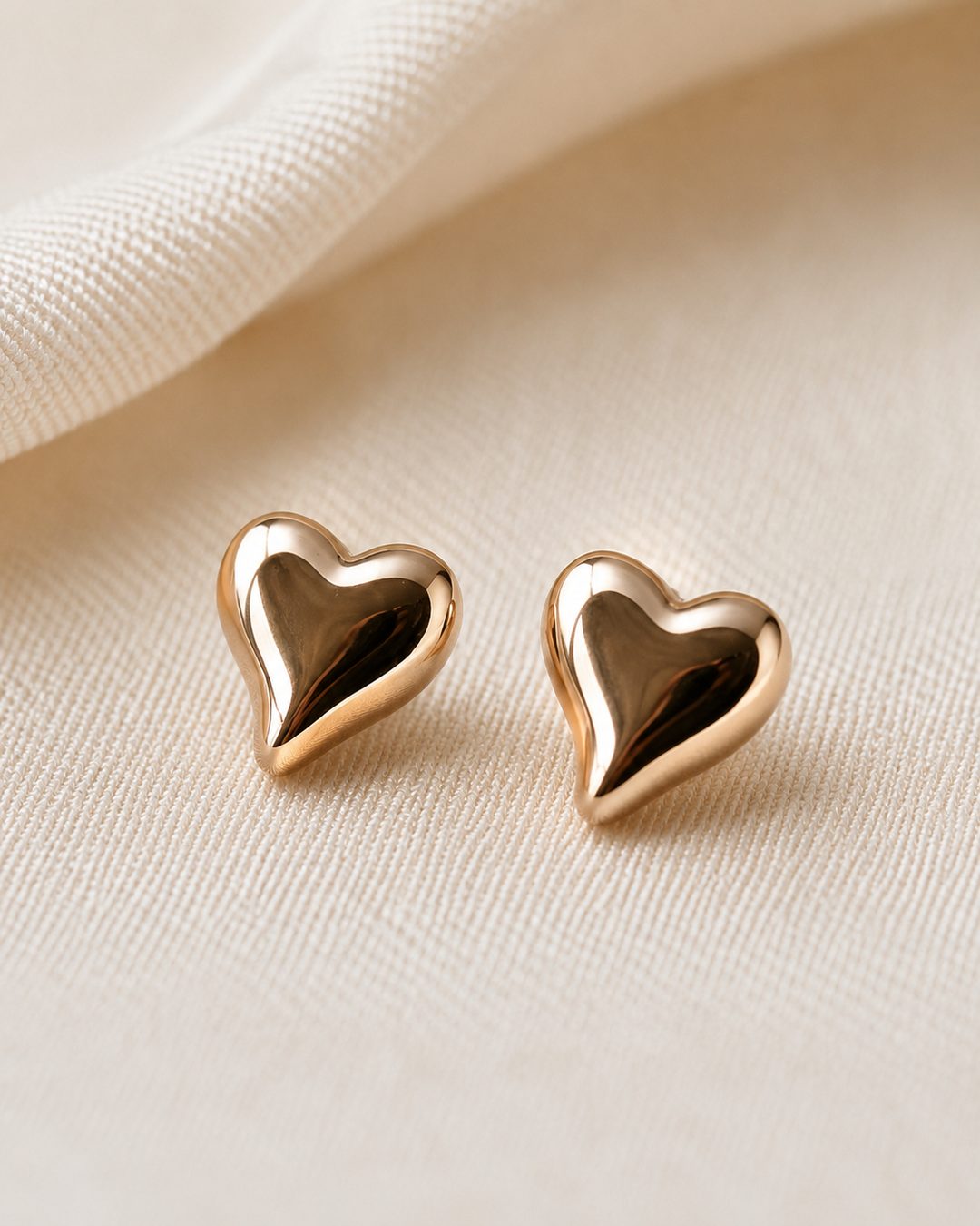 Puffy Heart Studs — view 3
