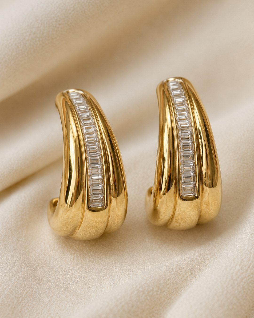Baguette Huggie Hoops — view 3