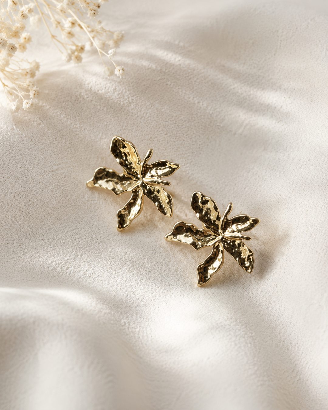 Wildflower Studs — 18k gold-plated · CZ