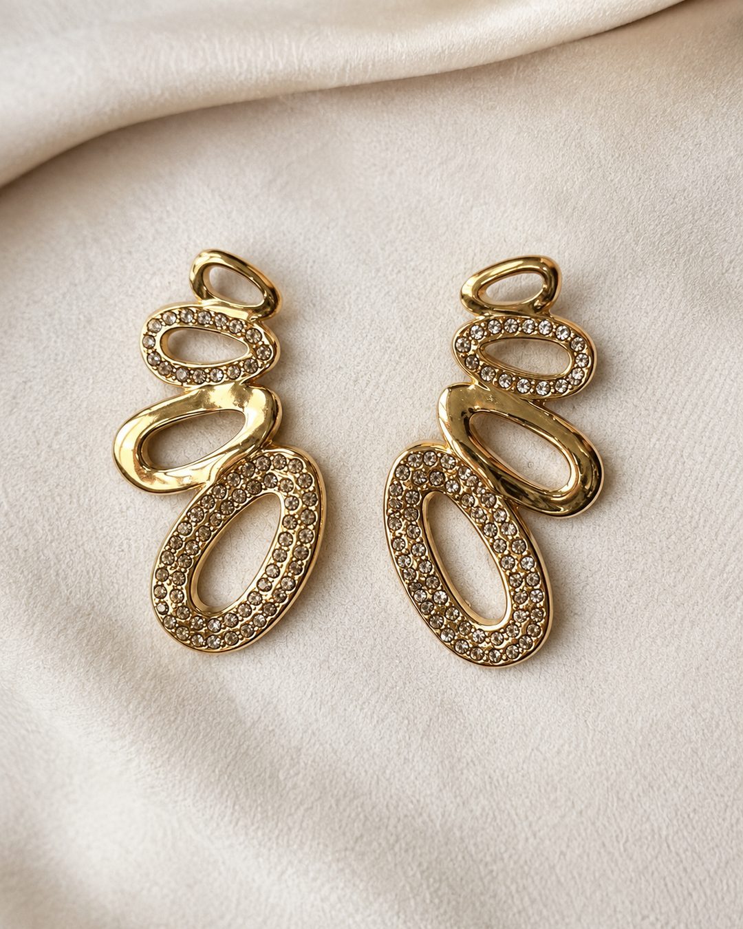 Oval Link Pavé Drops — view 2
