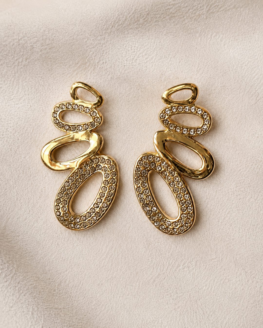 Oval Link Pavé Drops — view 3