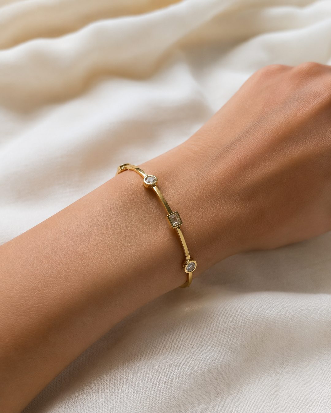 CZ Station Bangle — view 2