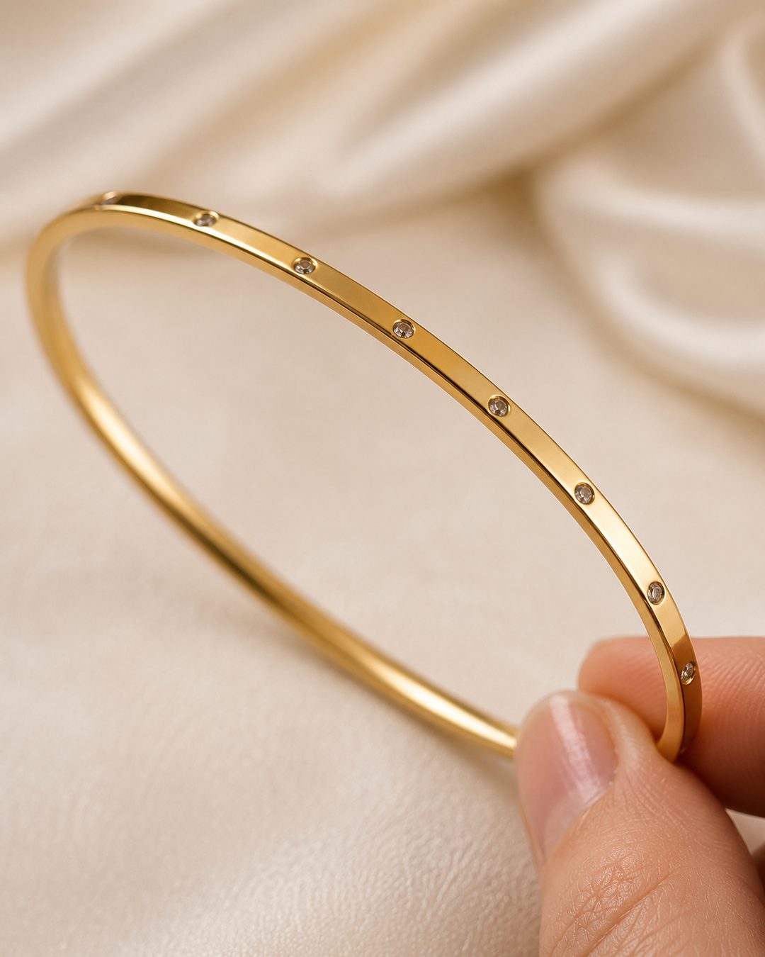 Slim Plain Bangle — view 3
