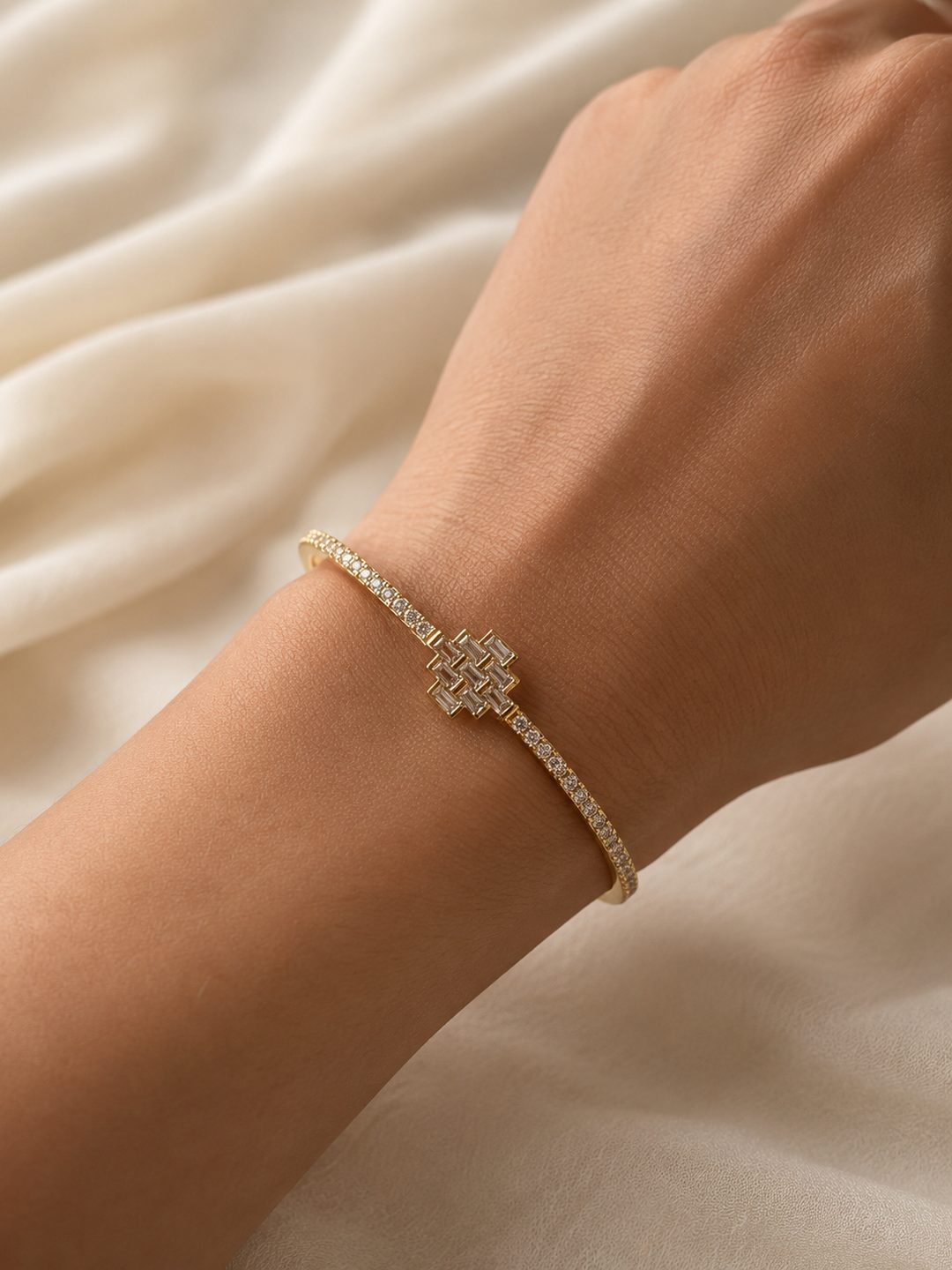 Pavé Cross Bangle — view 2