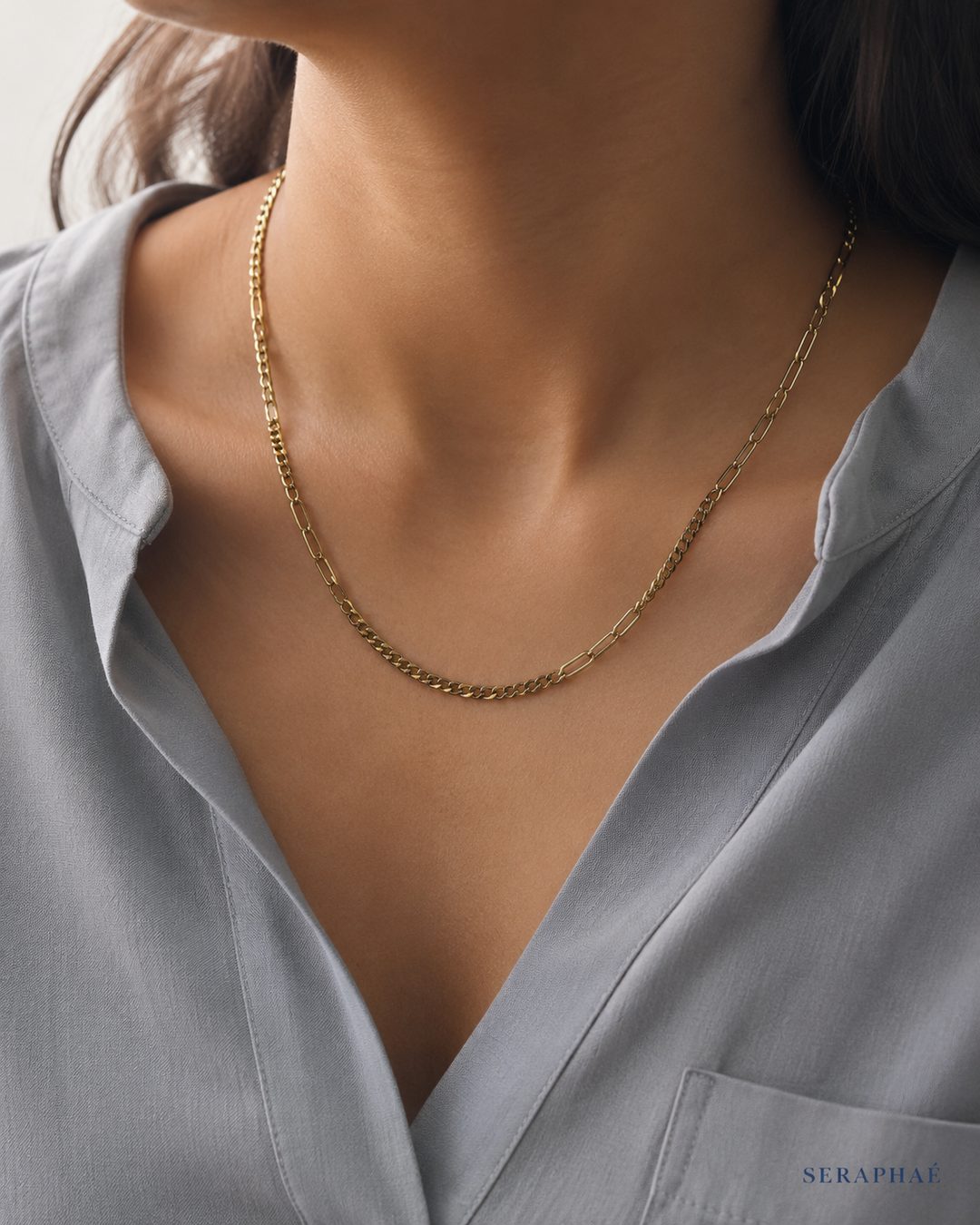 Figaro Link Chain — view 2