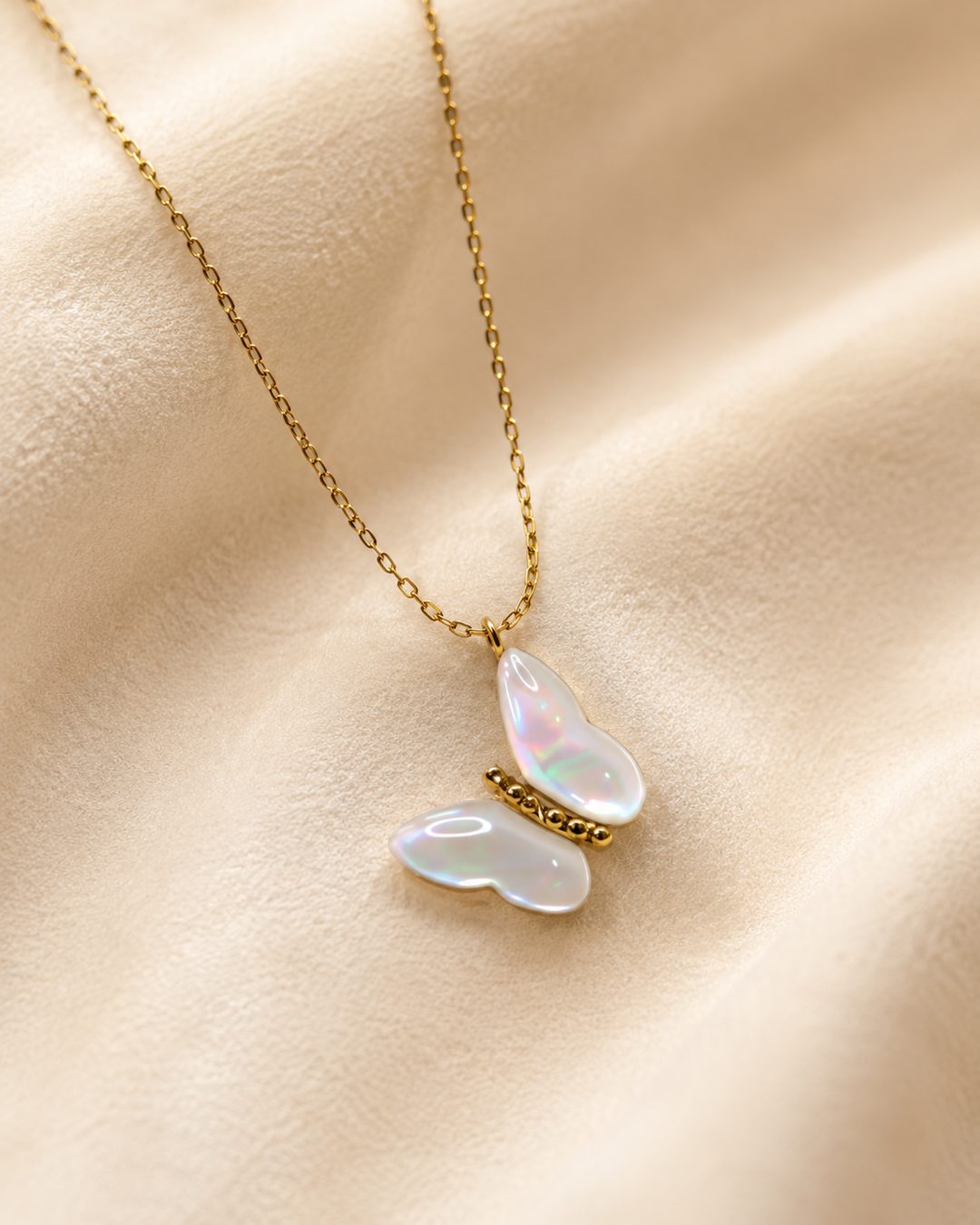 Pearl Butterfly Necklace — view 3