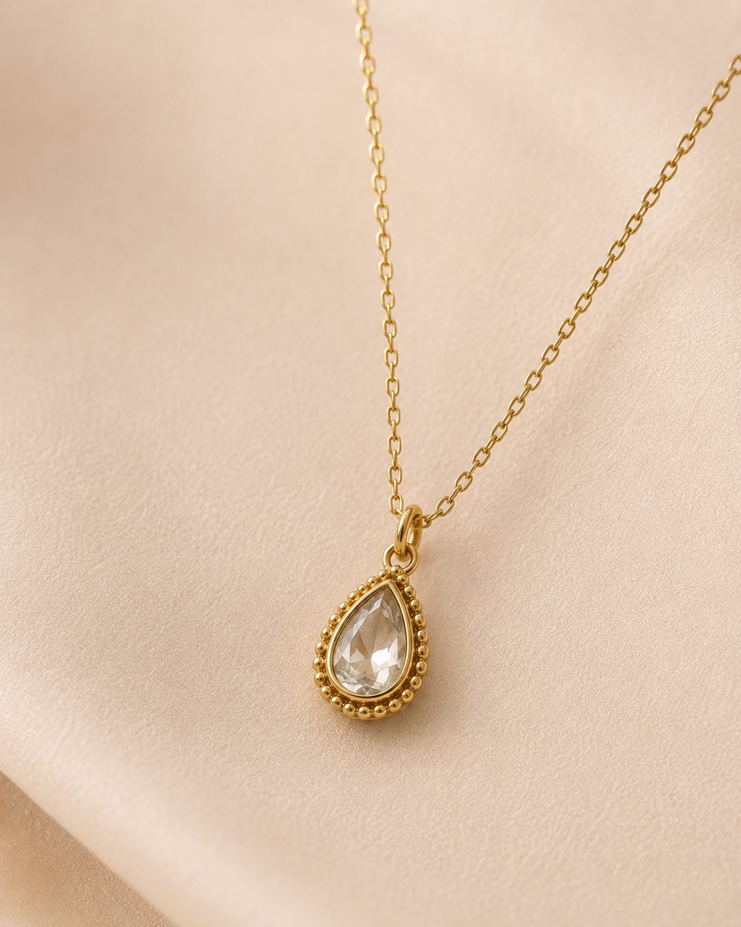 Teardrop Halo Necklace — view 3