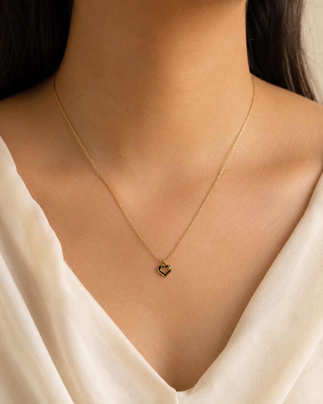 Open Heart Necklace — view 2