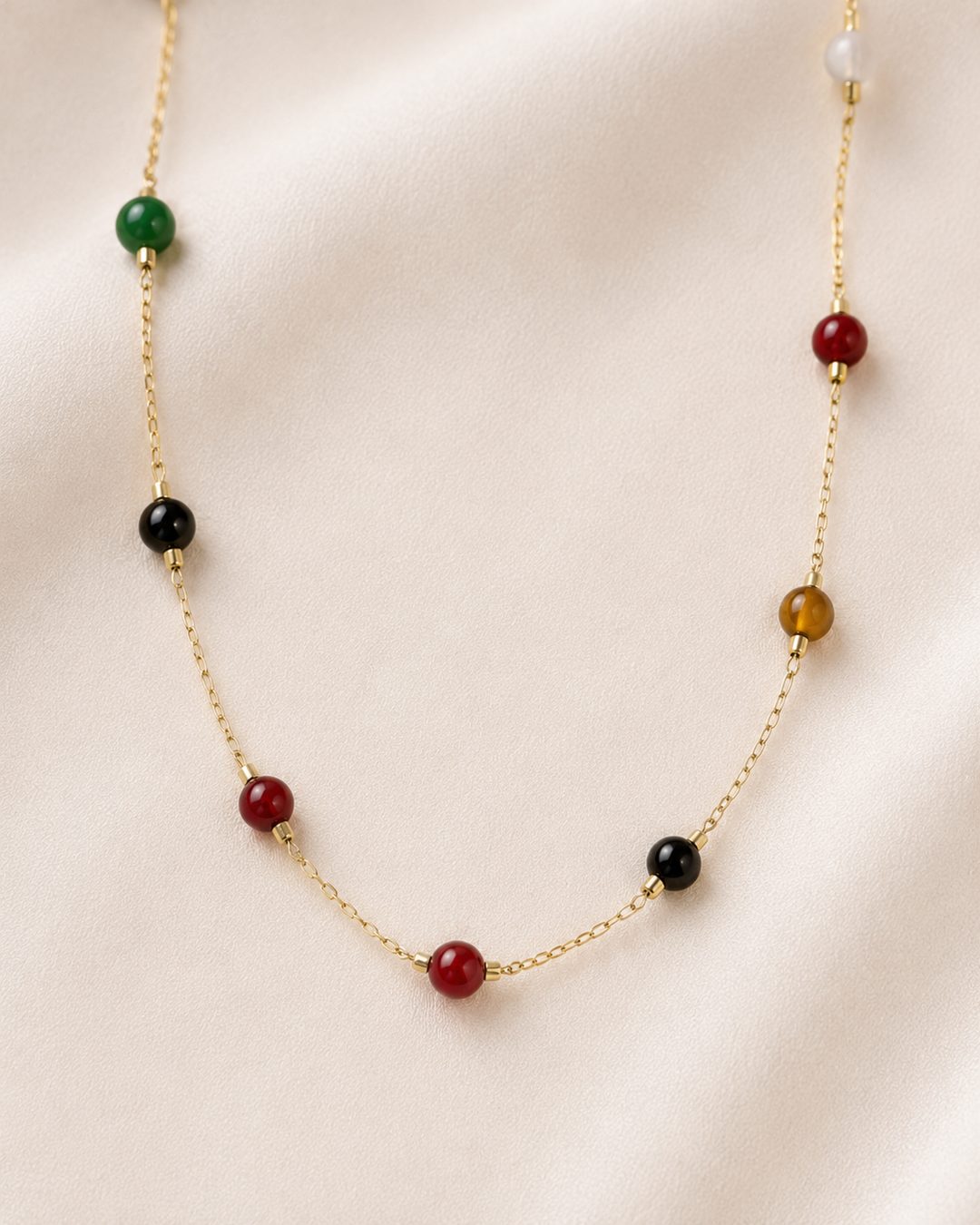 Rainbow Bead Necklace — view 3