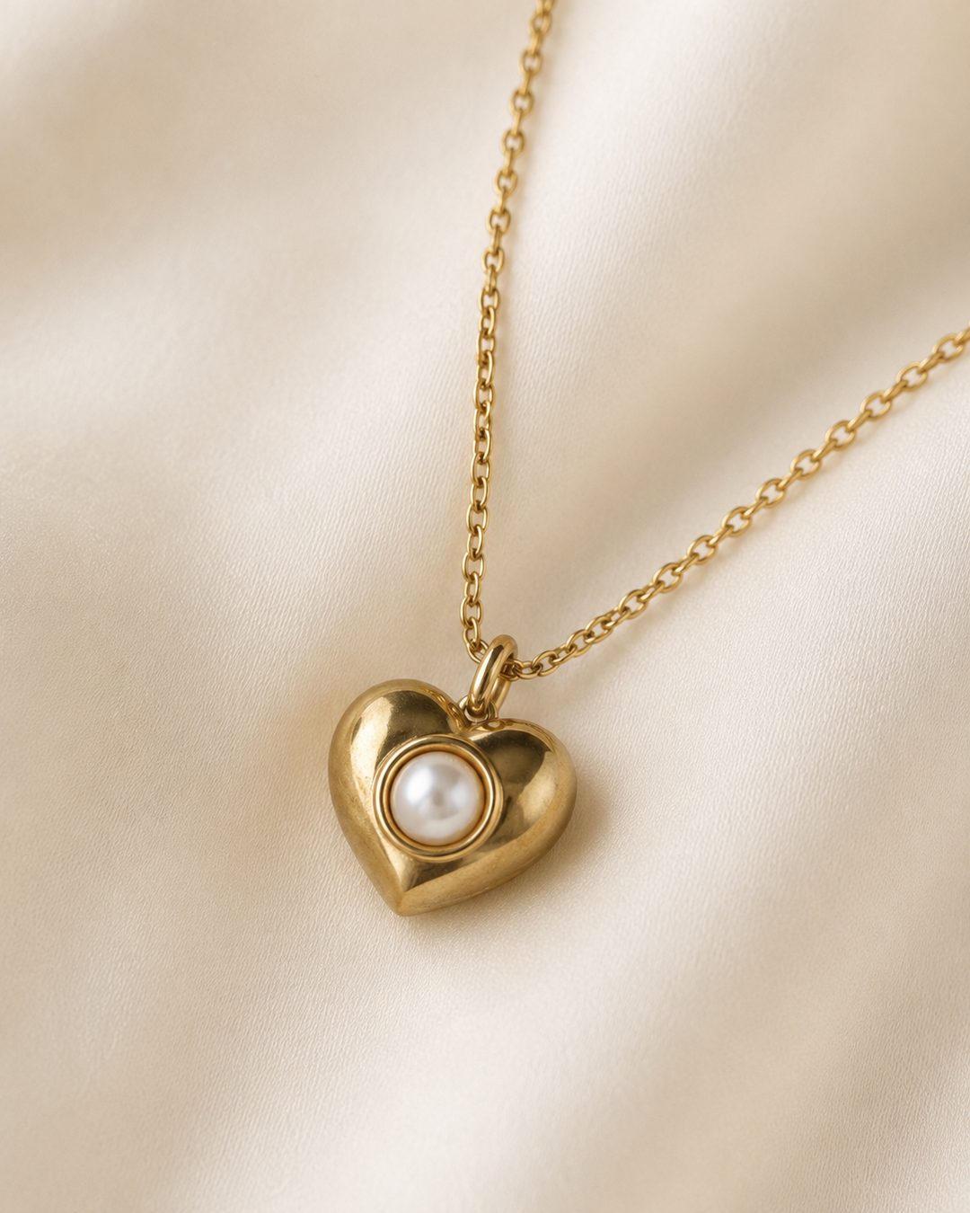 Pearl Heart Necklace — view 3
