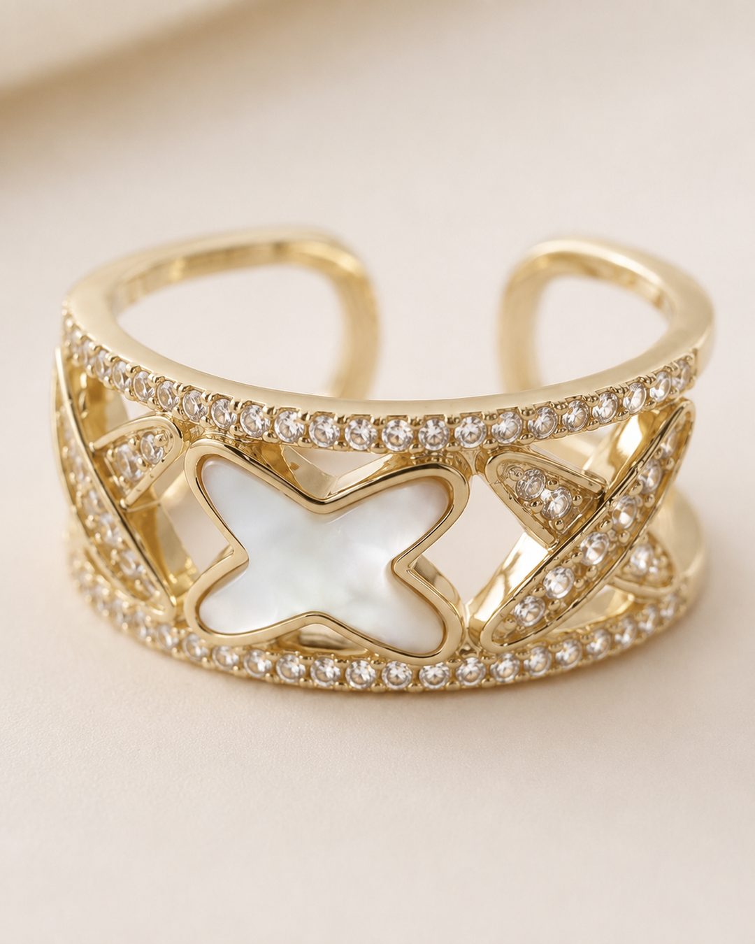 Mother-of-Pearl Star Ring — view 3
