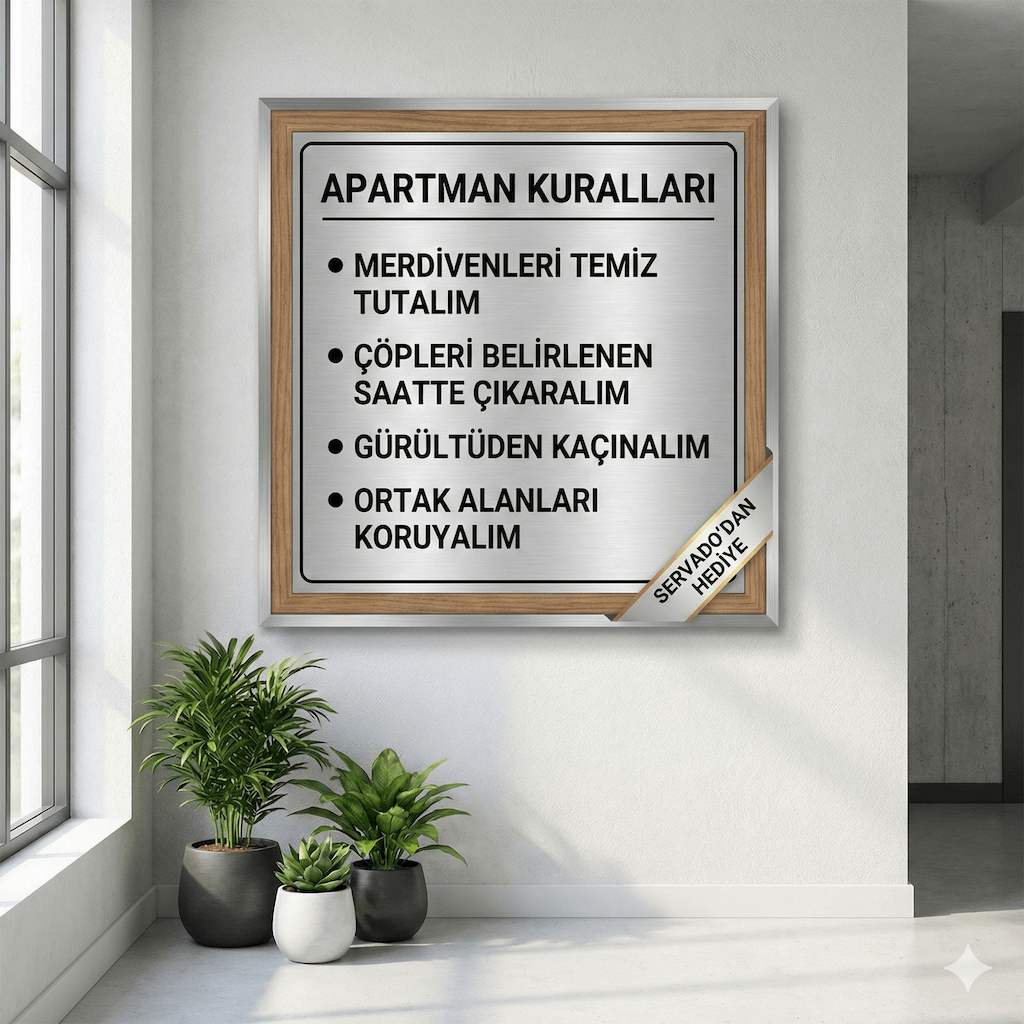 Apartman Kuralları Panosu Hediye!