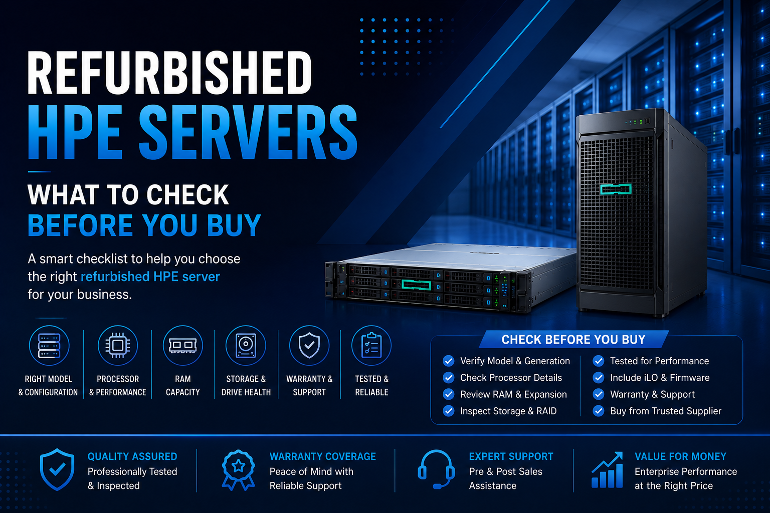 Refurbished HPE Servers: What to Check Before You Buy?