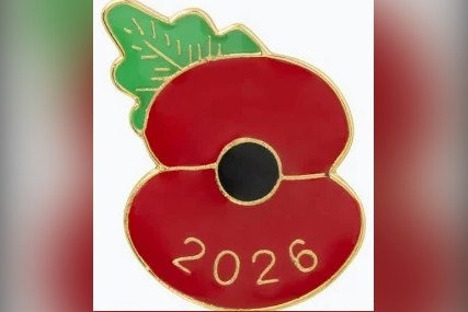 A Remembrance poppy pin badge of the kind Reform UK councillor George Madgwick says veterans were barred from wearing at a Gosport Wetherspoons pub.