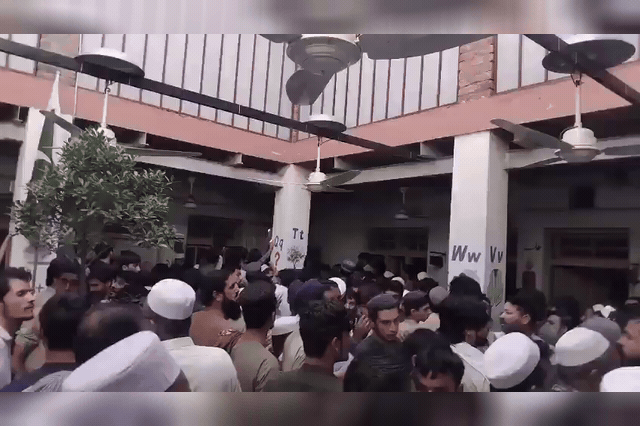Rubble and debris in Dir Colony, Peshawar. A private school roof collapsed without warning on Thursday morning in northwestern Pakistan, killing at least 17 students and leaving more than three dozen others injured.