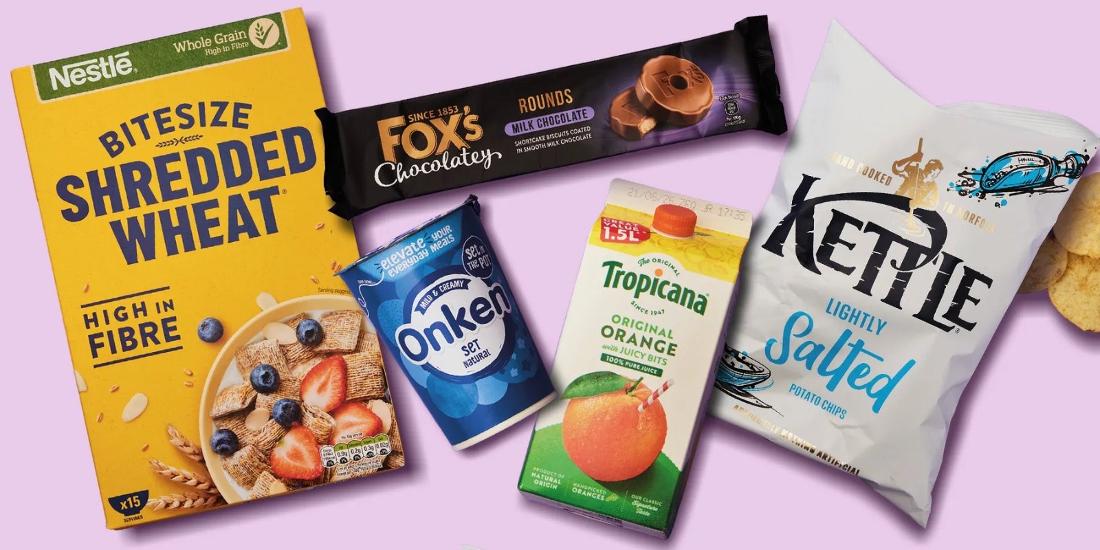 Branded household staples on promotion at a UK supermarket — the industry has warned that the Conservative party's pledge to abolish any EU food alignment deal risks pushing prices for shoppers higher.