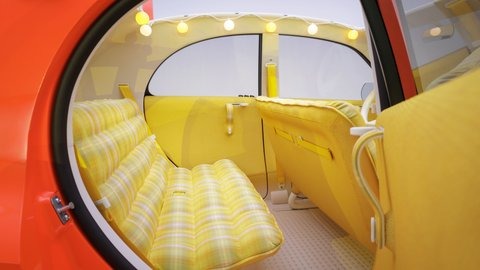 The Citroën 2CV concept, targeting a starting price of around €15,000 to take on cut-price Chinese EVs flooding Europe when production begins in 2028.