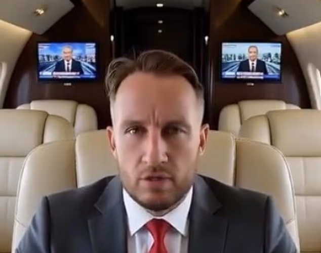 A social media video image of James Gillingham, suspected of being AI-generated, as he was jailed for five and a half years after pocketing more than £202,000 from a £1.3m Ponzi scheme.