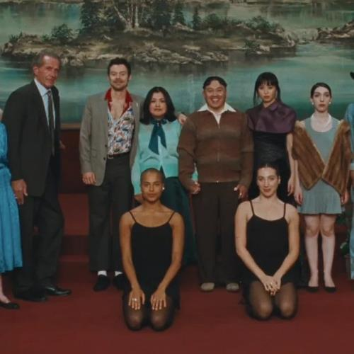 Harry Styles and the engaged couple, Marivel and Frankie, in the music video that Styles released Monday after inviting them to star following Frankie's on-screen proposal at his Madison Square Garden residency.