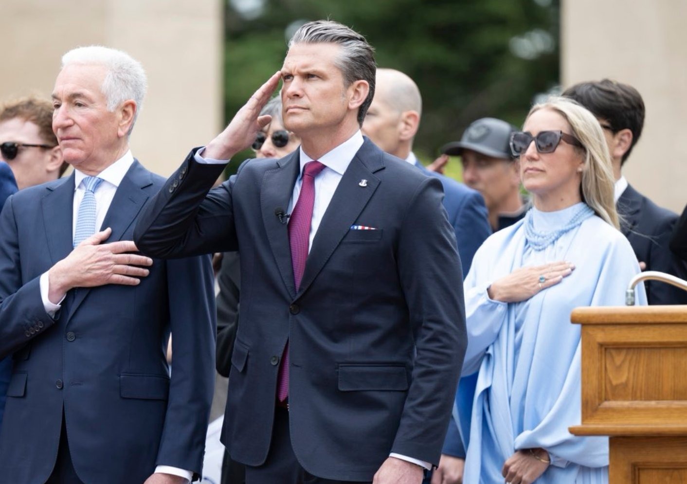 US Defence Secretary Pete Hegseth speaks at a D-Day ceremony. Iranian president Masoud Pezeshkian told the UN General Assembly his country is ready for dialogue "but without the language of force," as peace talks remain…