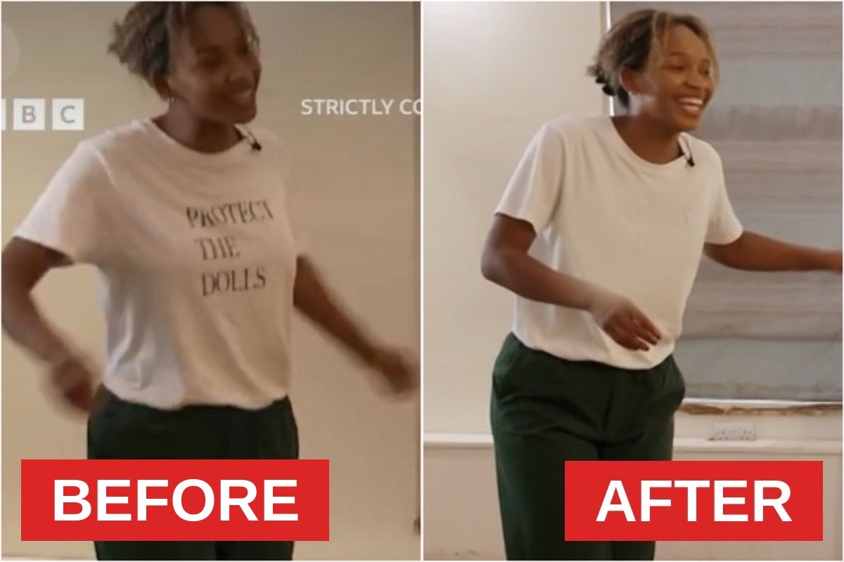 Antonia, whose T-shirt slogan was first shown intact in a BBC Instagram video posted on 9 October before being quietly replaced with an edited version.