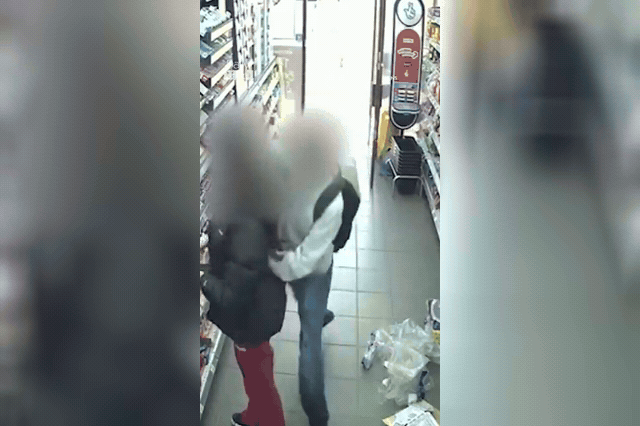 CCTV footage from inside the Cirencester shop where the boy stalked and repeatedly stabbed the girl after she rejected him, also knifing a shopkeeper who tried to intervene.