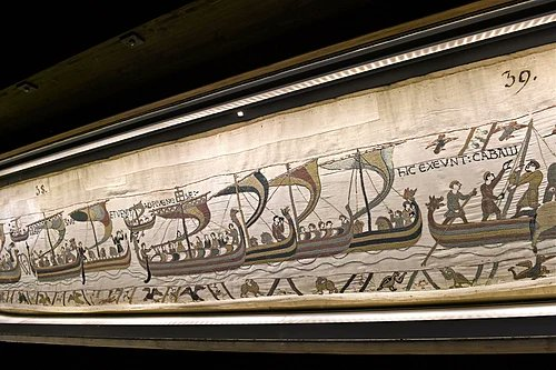 The Bayeux Tapestry in London with development director Charlotte Appleyard hosting the visit George Osborne expected to stay secret.