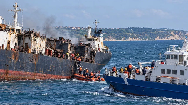 Romania blames Russia after a drone sinks a cargo ship in the Black Sea, leaving one dead and three missing