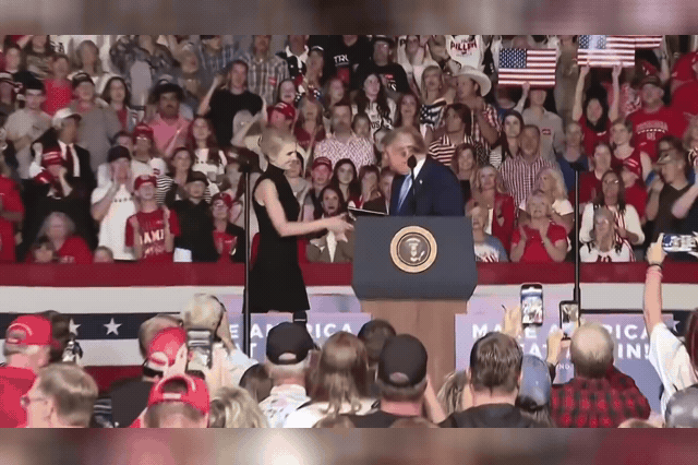Trump cracks 'your mom' jokes as a dozen protesters are dragged out of his Texas rally for Ken Paxton