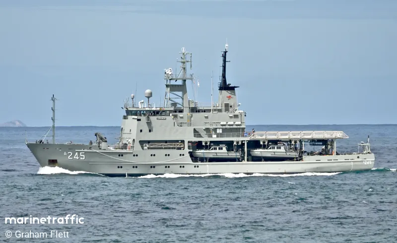 A hidden camera found in the women's showers aboard HMAS Leeuwin was allegedly used to record footage that was then shared online.