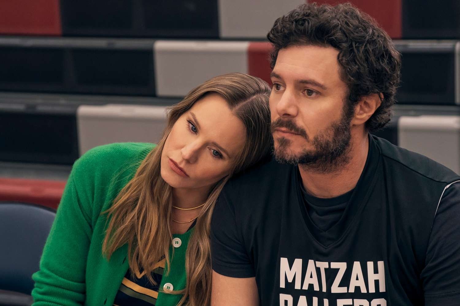 Adam Brody and Kristen Bell in *Nobody Wants This*. The show's consulting rabbi has branded Adam Brody an "ignorant Jew" over his claim that what is happening in Gaza amounts to genocide.