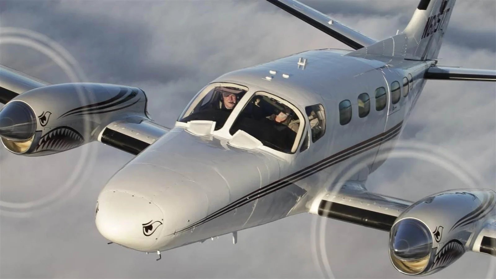 A Cessna 441 aircraft of the kind exploited by criminal gangs who have funnelled drugs, weapons and illegal migrants through Britain's private aerodromes, bypassing customs controls at major airports.