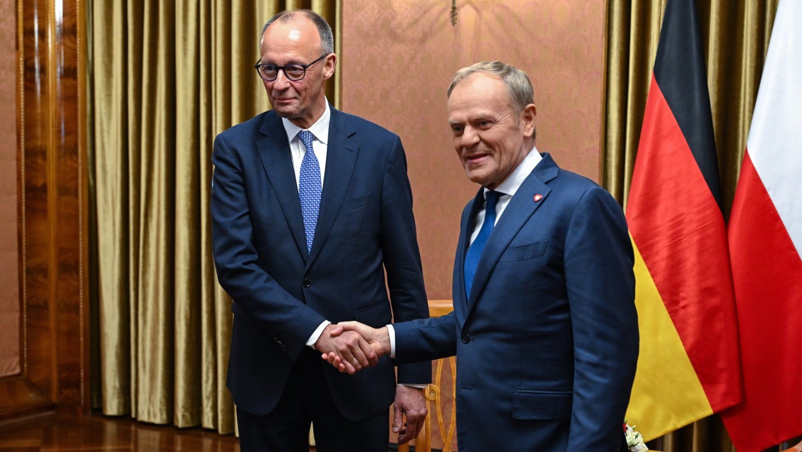 German Chancellor Friedrich Merz and Polish Prime Minister Donald Tusk. Security services in Poland uncovered a firearms plot to assassinate Tusk and Defence Minister Władysław Kosiniak-Kamysz, with a man in his 60s…
