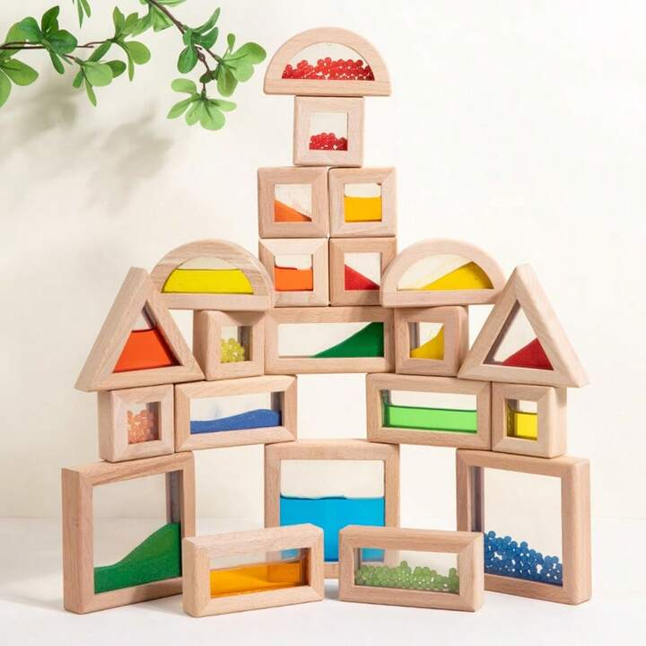 Shein's Children's Wooden Acrylic Rainbow Sensory Blocks, recalled after the Office for Product Safety & Standards found the sand inside may be contaminated with cancer-causing asbestos.