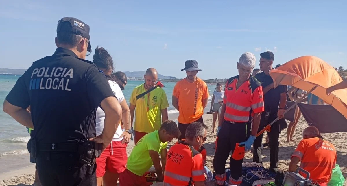 Emergency responders attend the scene where lifeguards had been stood down more than two weeks before the tragedy after the local service was cancelled for the season.
