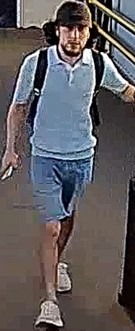 British Transport Police say the man shown may hold vital information about a series of connected high-value luggage thefts on services with links to Cambridgeshire.