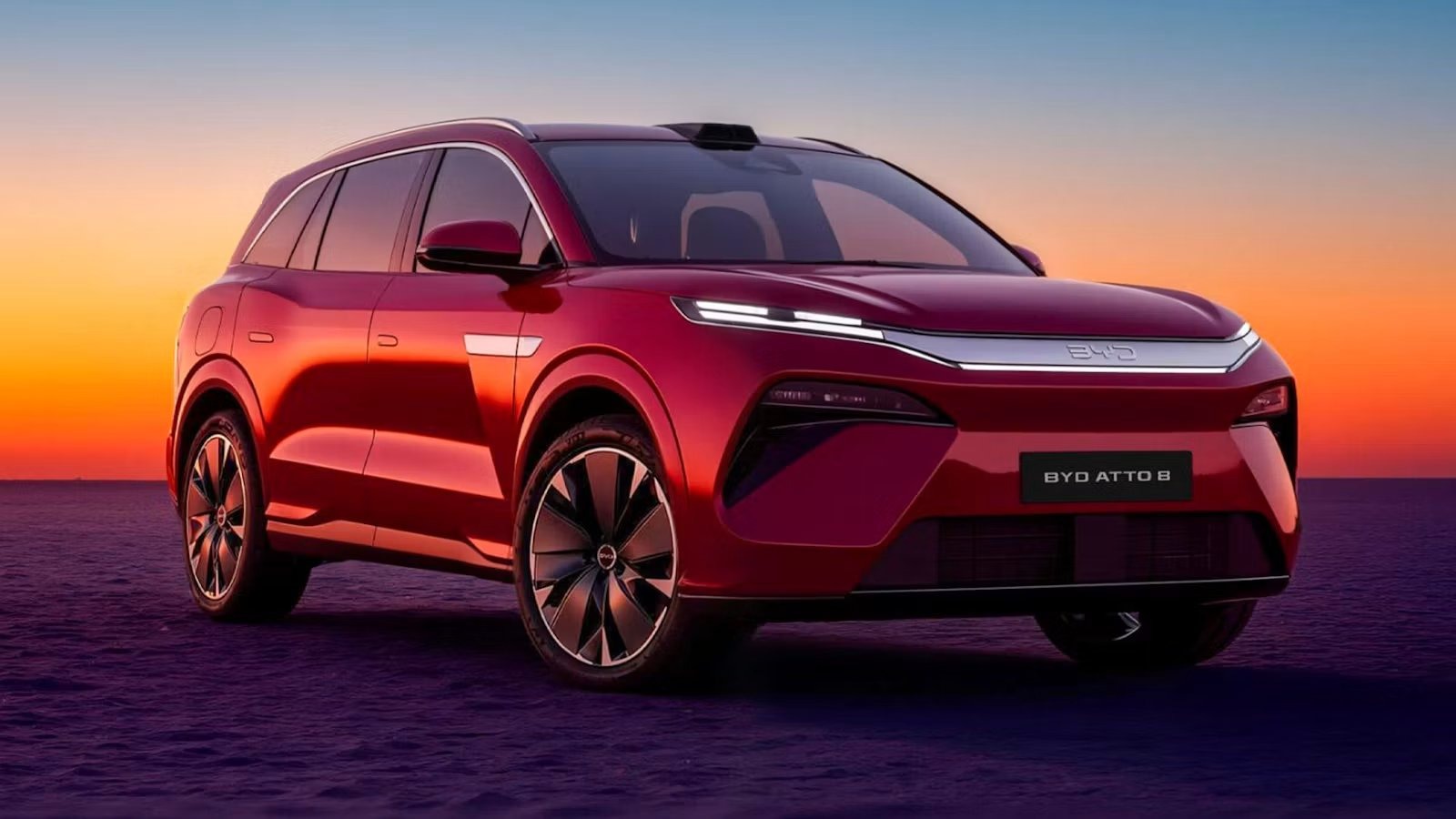 BYD's Atto 8, claiming a 405-mile range, is among the Chinese electric SUVs making a record showing at this year's Paris Motor Show.