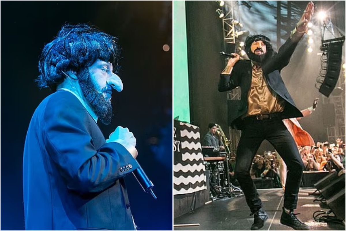 Macklemore, whose $1 million pledge to Palestinian relief has reignited debate over resurfaced photos of him in a costume critics have condemned as an anti-Semitic Jewish disguise.