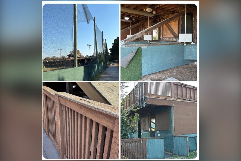 Torn netting, yellowed grass and faeces at East Potomac Golf Course, which Trump posted to Truth Social after Judge Ana Reyes extended an injunction blocking his planned overhaul of the public facility.