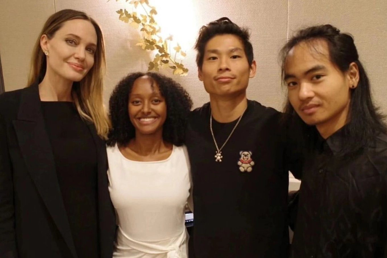 Angelina Jolie with three of her children. No objections were filed after Zahara Marley Jolie-Pitt, 21, published a legal notice giving Brad Pitt's camp time to contest her name change.