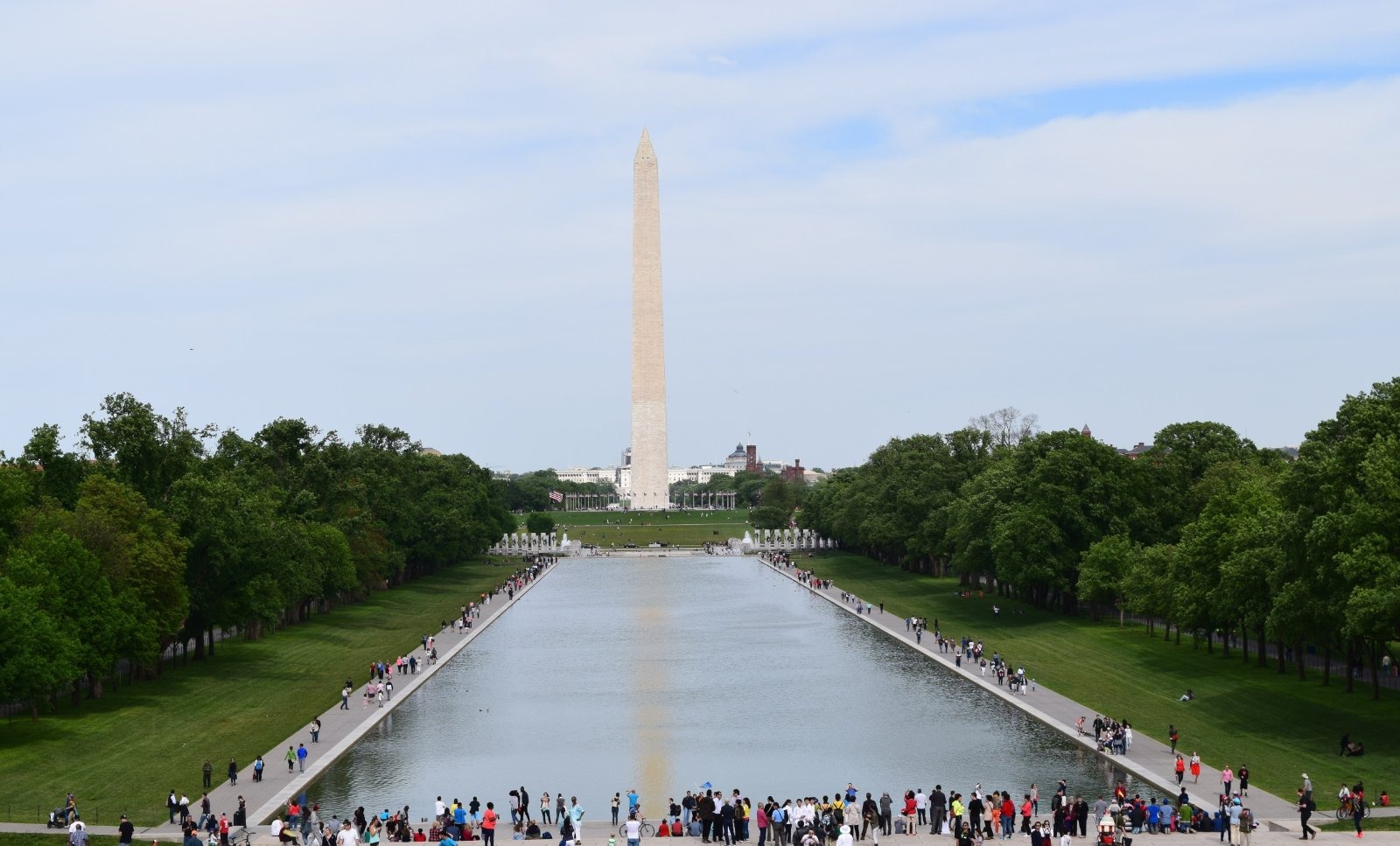 The Lincoln Memorial Reflecting Pool, whose $20m blue coating buckled in at least 85 places after workers applied it just 24 hours before refilling — far short of the required 72-hour curing period.