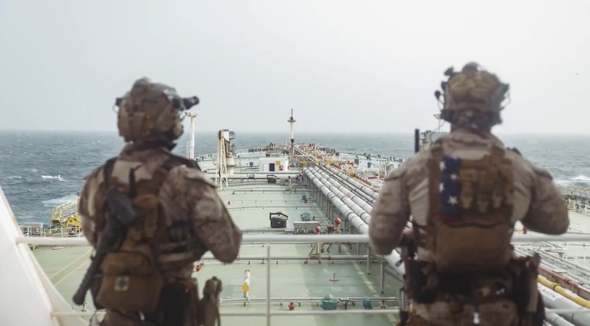 US military disables cargo vessel trying to run the Iran blockade in Gulf of Oman