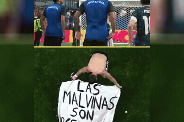 Argentinians celebrate holding a Falklands banner. Andy Burnham has ordered an inquiry into a sustained Argentine harassment campaign targeting Falkland Islanders, including spammed business reviews and threatening…