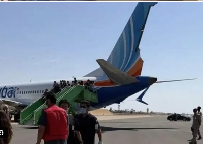Scenes from flight FZ1073, where passengers reportedly heard screams from the cockpit before acting to subdue the attacker onboard.