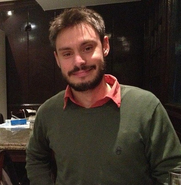 Giulio Regeni, the Cambridge University doctoral student whose body was found showing systematic torture after he was taken in Cairo in January 2016, with three Egyptian security officers now convicted of his kidnapping.