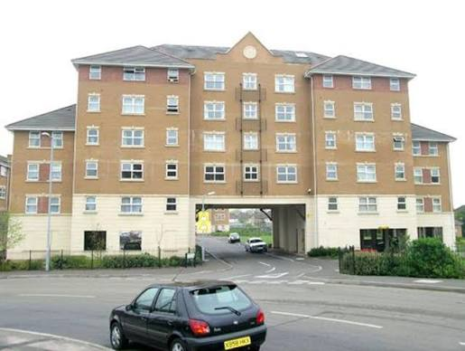 Pickford Gardens residential apartment block in Slough, near the alley where a man in his 20s was raped between 1am and 1:30am on Tuesday.