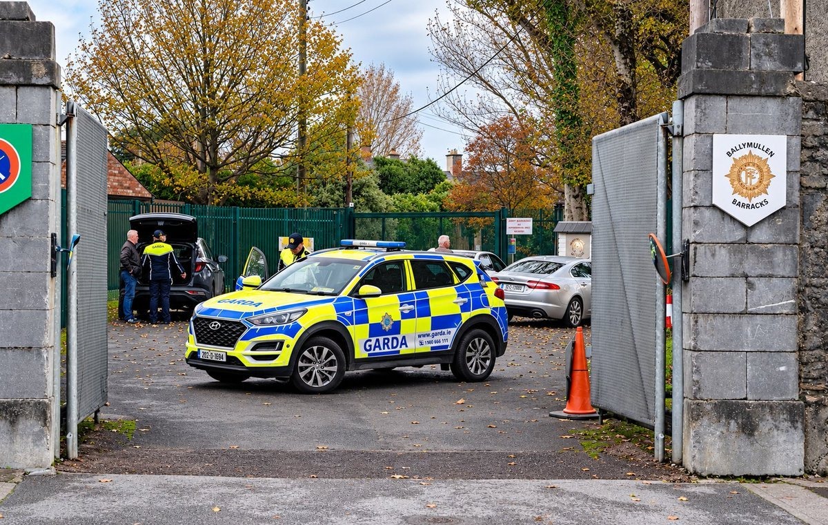 Ballymullen Barracks, a former army base in Tralee, where Ireland's Department of Justice has declared a critical incident following a fatal stabbing in the early hours of Saturday.