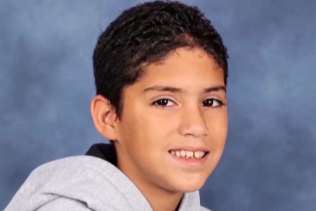 The slide at Shenandoah Park in Miami's Coral Way neighbourhood where Olvin Daniel Cabrera Valladares, 13, was found trapped with his collar twisted tight around his neck by a loose screw, leaving him brain dead by…