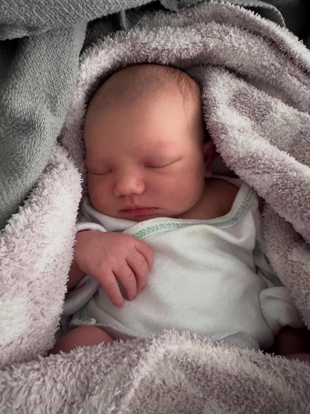 Kaley Cuoco's newborn daughter, whom the Big Bang Theory star welcomed on 12 October with fiancé Tom Pelphrey, 44.