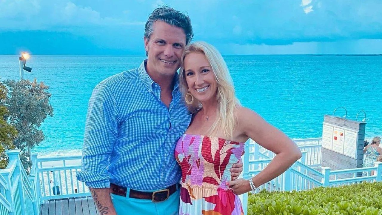 Pete Hegseth and Jennifer Hegseth, who Pentagon staffers have nicknamed 'Yoko Ono' and describe as her husband's 'parole officer and PR agent all at once' for her powerful unofficial role inside the building.